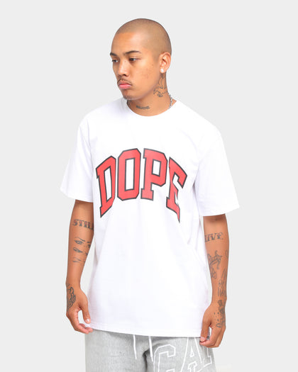 DOPE Arch Logo Short Sleeve T-Shirt White/Red