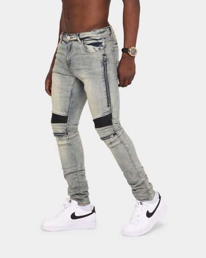 Embellish Sunny Biker Denim Jean Light Sand