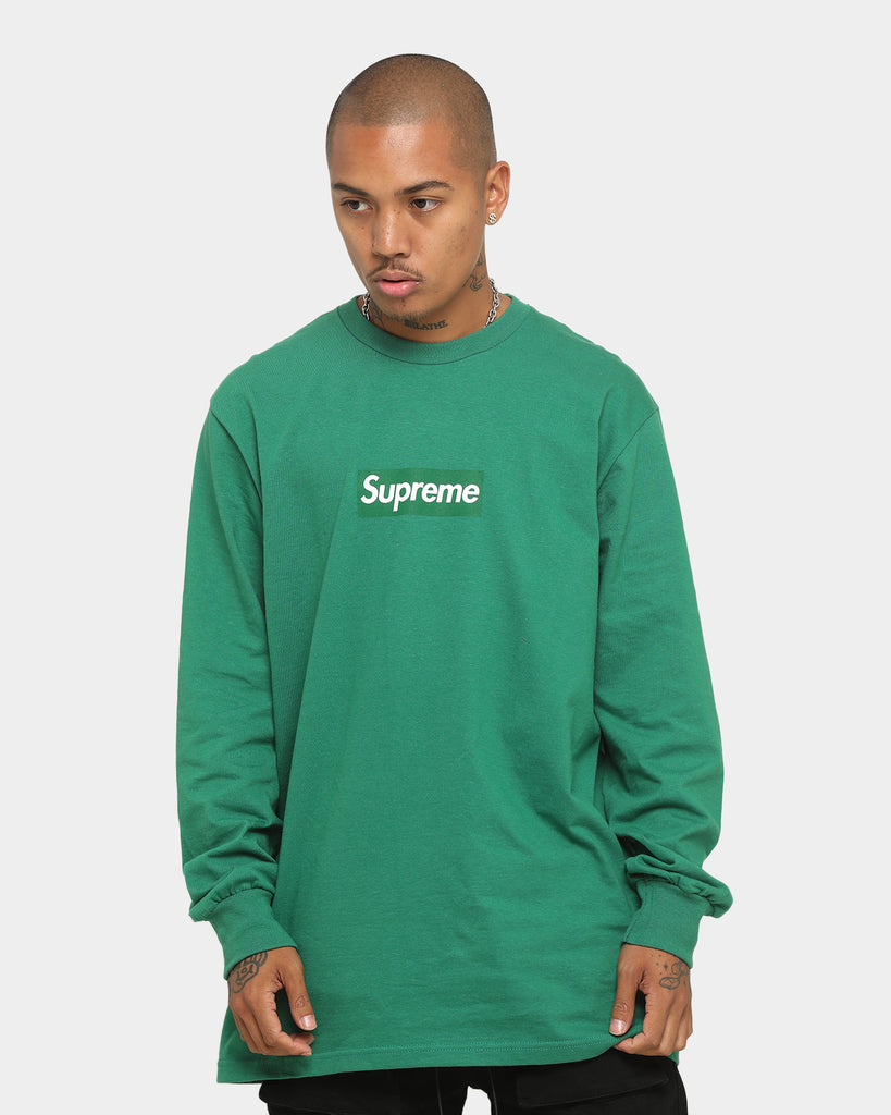 Supreme Box Logo Long T-Shirt Green | Culture Kings