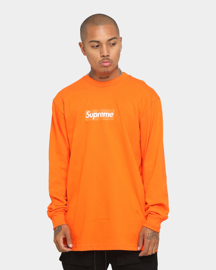Supreme Box Logo Long T-Shirt Orange | Culture Kings