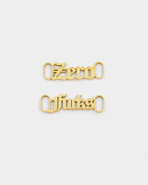 Raising Hell Women's Zero F*cks Shoe Charm Gold