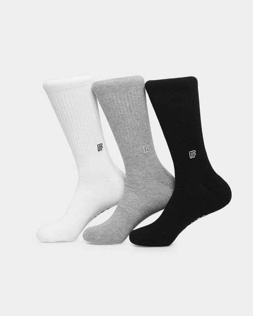 Perfect Pairs PP1 Classic 3 Pack Sock Black/White/Grey