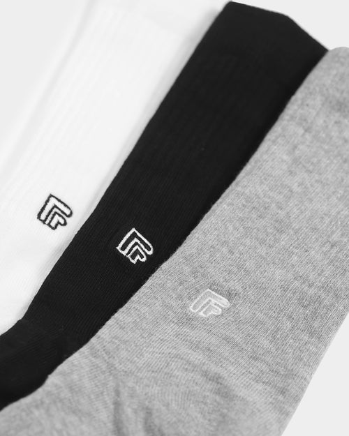 Perfect Pairs PP1 Classic 3 Pack Sock Black/White/Grey