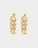 Raising Hell Women's Cuban Chain Earrings Gold