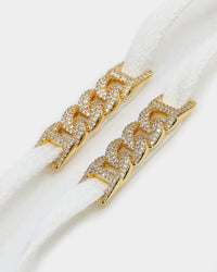 Raising Hell Women's Iced Cuban Shoe Charm Gold