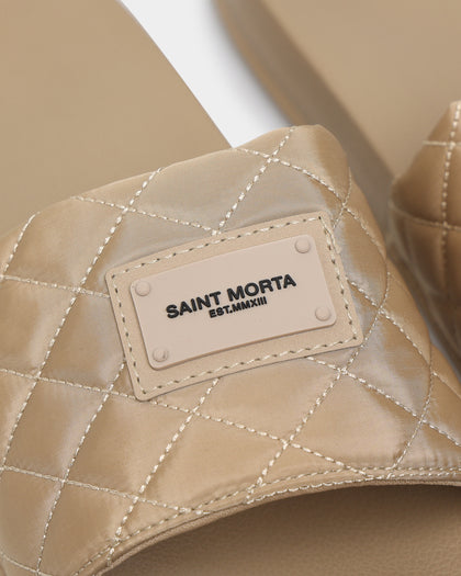 Saint Morta Annex Quilted Slides Stone