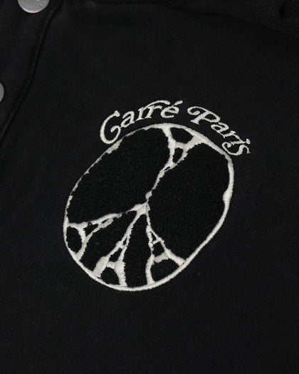 Carre Peace Button Up Hoodie Washed Black