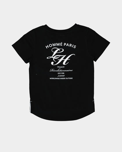 Lil Hommé Kids' Revolution Droptail Short Sleeve T-Shirt Black