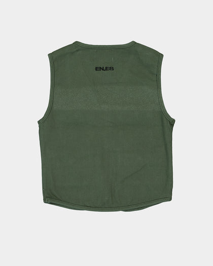 EN ES Kid's Mini Military Vest Khaki