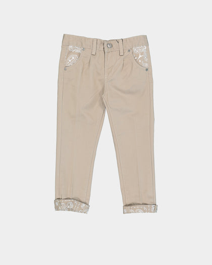 Lil Homme Kids' Bandana Ultra Chino Pants Stone