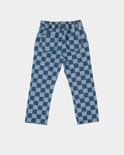 EN ES KIDS Kid's 90's Checkerboard Pants Blue Check