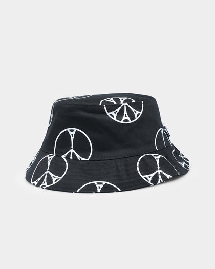 Carre Peace All Over Bucket Hat Black/White