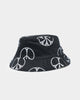 Carre Peace All Over Bucket Hat Black/White