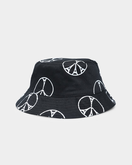 Carre Peace All Over Bucket Hat Black/White