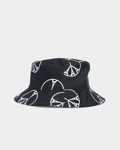 Carre Peace All Over Bucket Hat Black/White