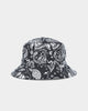 Saint Morta Paisley Skulls Bucket Hat Black/White