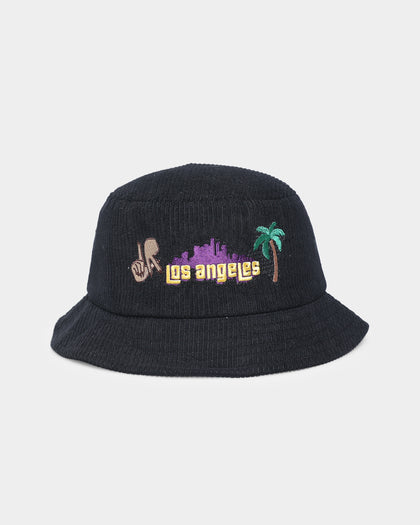Goat Crew Los Angeles Cord Bucket Hat Black