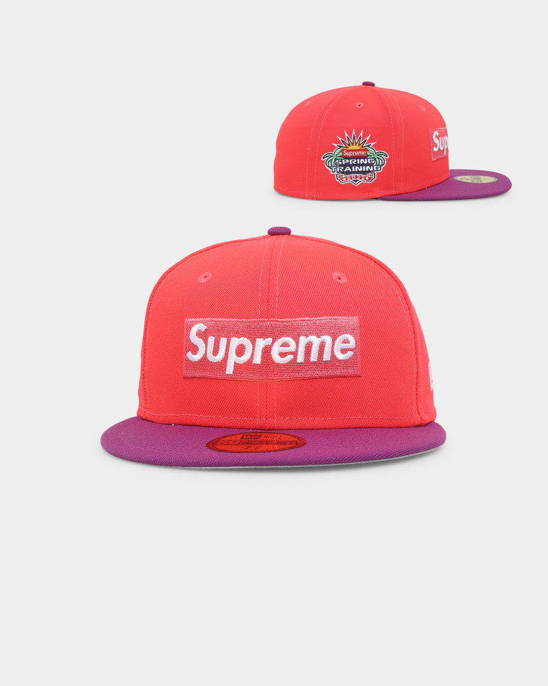 Supreme X New Era Spring Training 2-Tone Box Logo Fitted Coral