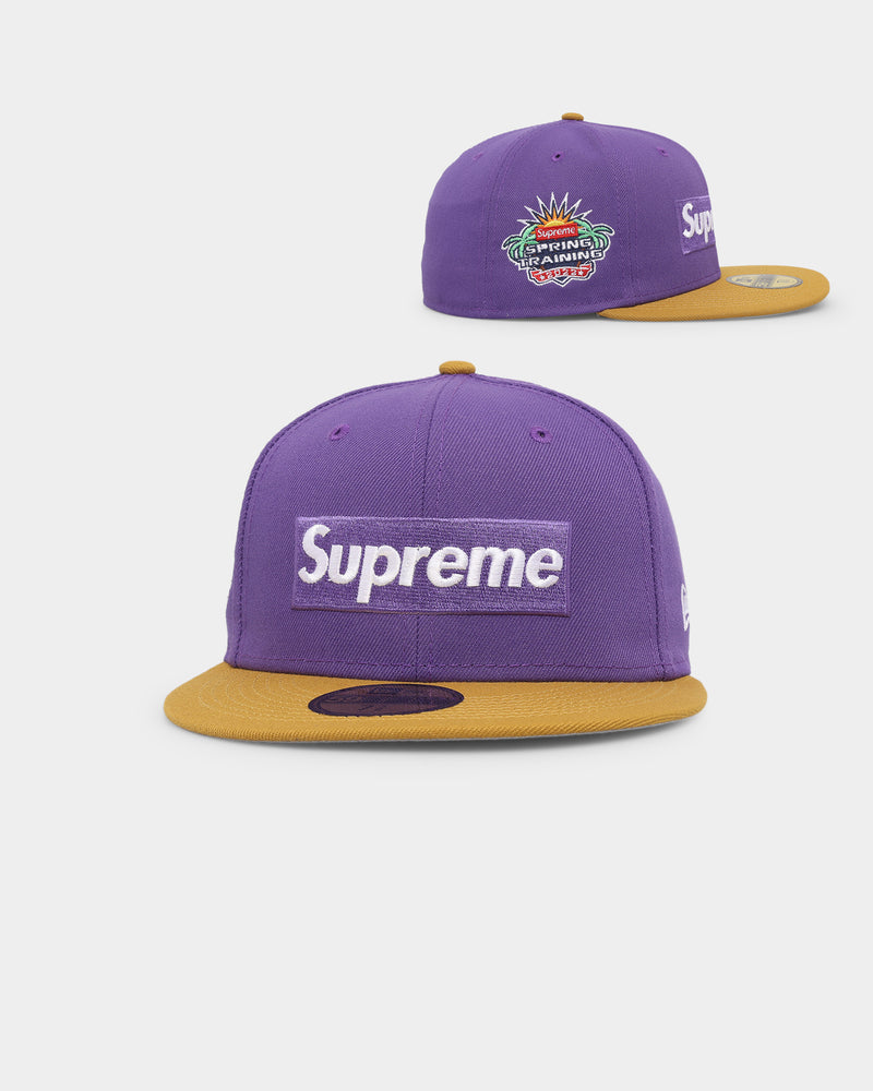 Supreme X New Era Spring Training 2-Tone Box Logo Fitted Purple