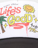 Goat Crew Life's Good Trucker Snapback White/Black