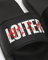 Loiter Honour Slides Black/Red