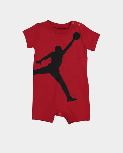 Jordan Infants' Jumpman Knit Romper Red