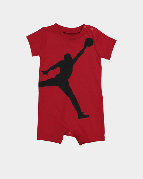 Jordan Infants' Jumpman Knit Romper Red