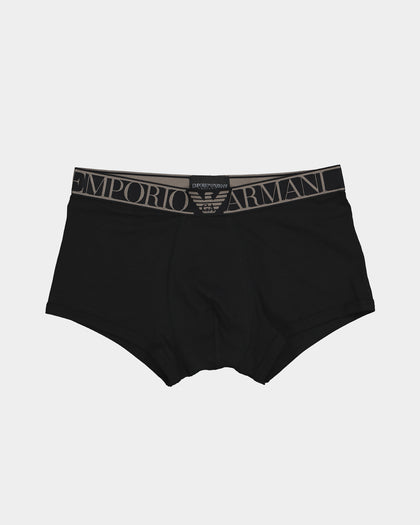 Emporio Armani Cotton Trunks Black