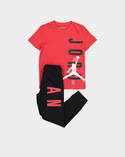 Jordan Kids' Line Up T-Shirt & Pants Set Black
