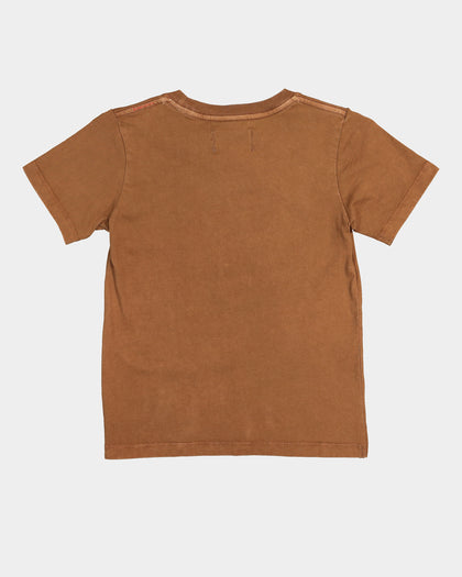 Honor The Gift Kids' Fall Spiritual Warfare T-Shirt Brown