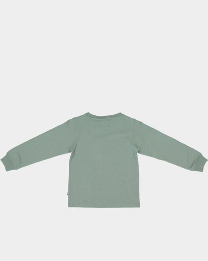 Honor The Gift Kid's Holiday Stereo Long Sleeve T-Shirt Sage