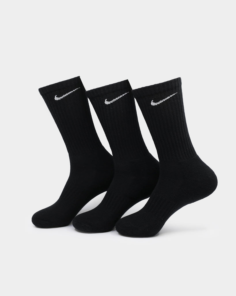 Nike Everyday Cotton Cushioned Crew Socks 3 Pack Black/White | Culture ...