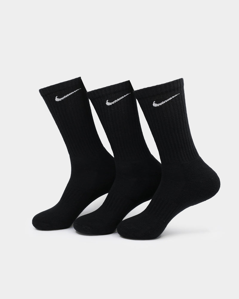 Nike Everyday Cotton Cushioned Crew Socks 3 Pack Black/White