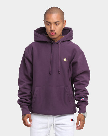 Champion Rev Weave Hoodie Purple