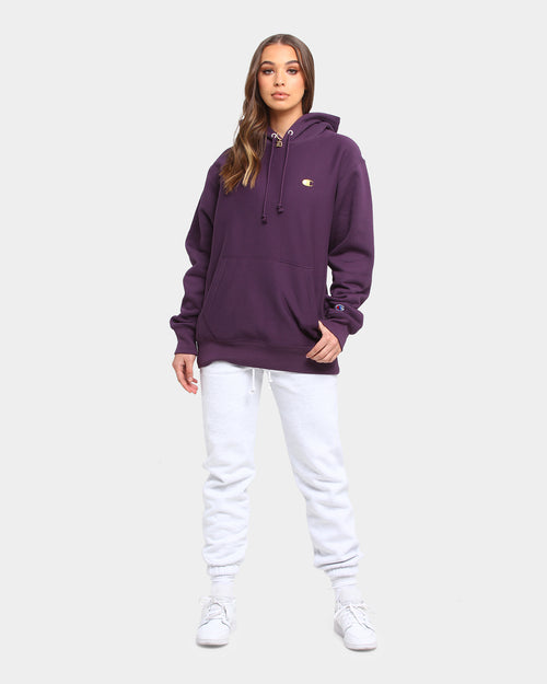 Champion Rev Weave Hoodie Purple