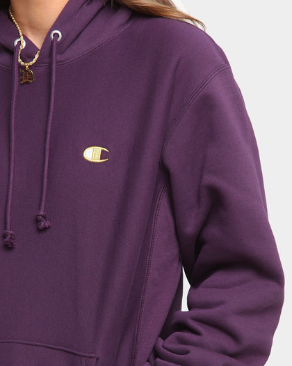 Champion Rev Weave Hoodie Purple