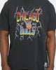 Mitchell & Ness Chicago Bulls Vintage Lightning Short Sleeve T-Shirt Black Wash