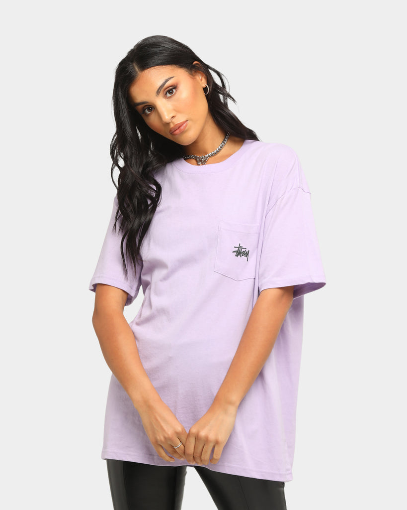 Stussy Graffiti Pocket Short Sleeve T-Shirt Lilac | Culture Kings