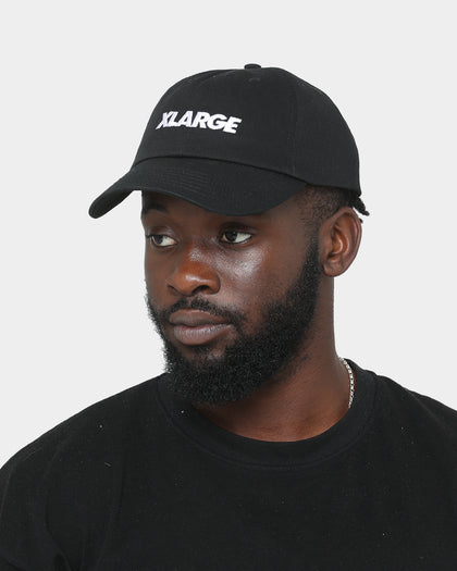 X-Large Low Profile Text Strapback Black