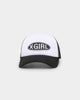 X-Girl Women's Basic Oval Logo Trucker Black