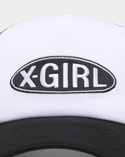 X-Girl Women's Basic Oval Logo Trucker Black