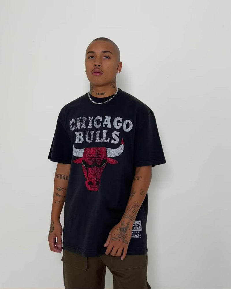 Chicago Bulls Short Sleeve Fleece Hooded Sweatshirt X-Large