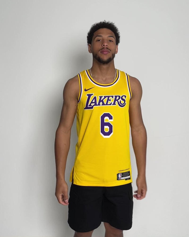 Los Angeles Lakers Nike Icon Name & Number Fleece Hoodie - 06 - LeBron  James - Mens