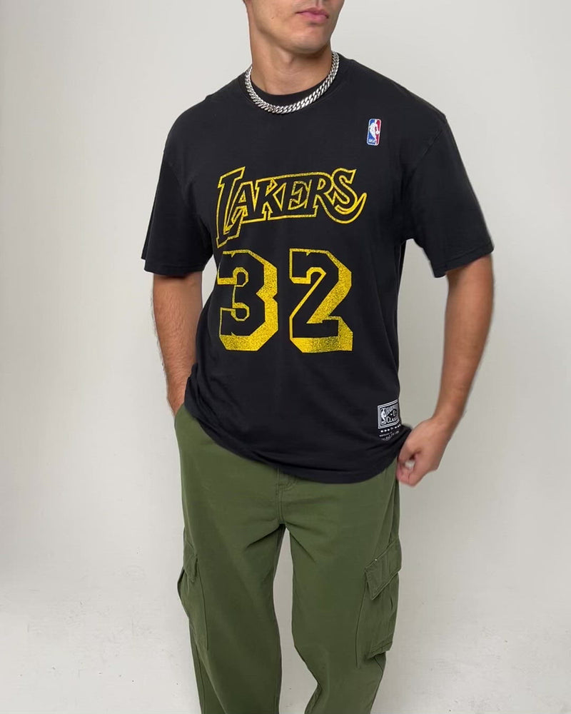 T-shirts Mitchell & Ness NBA N&N Tee Lakers Magic Johnson Black